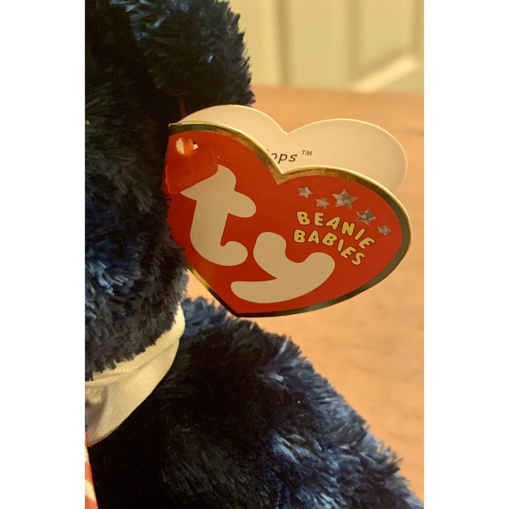 TY Beanie Babies Pops 2002‎ Father's Day USA Flag Tie - Picture 5 of 8